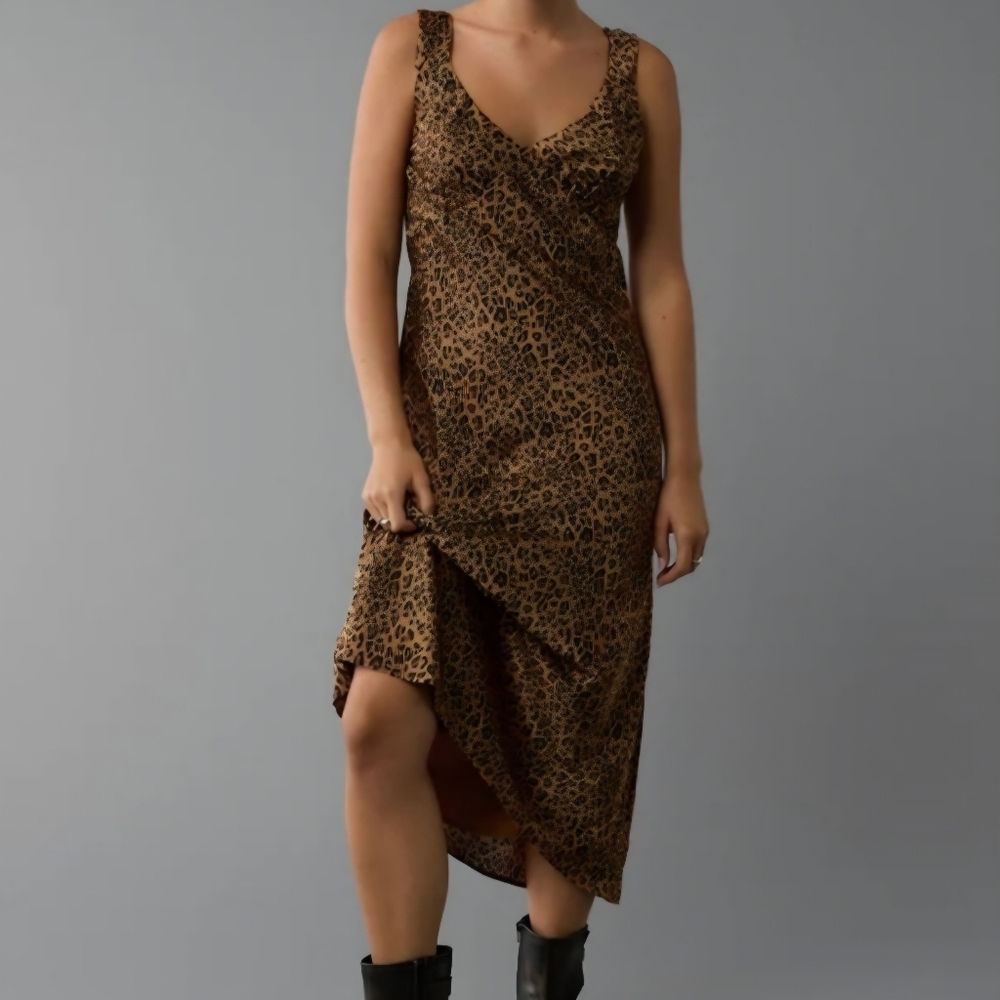 American Eagle Outfitters Animal Print Midi Skirt